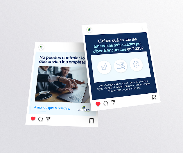 Planeación de contenido para redes sociales de Centurio International, integrada a la estrategia digital y coherente con su branding corporativo.