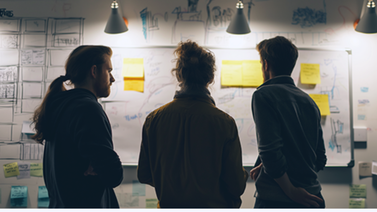 Drunk designers pretending to work something